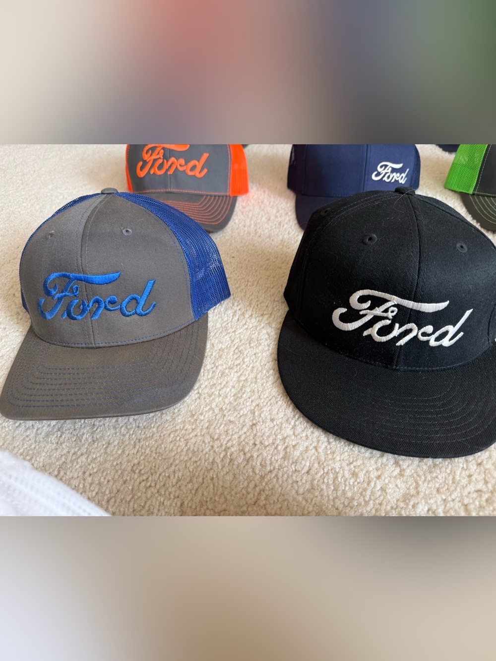 Lot 16 Ford & Mustang Trucker Hats Snapback Baseball Caps Racing Vintage Style - Picture 5 of 16